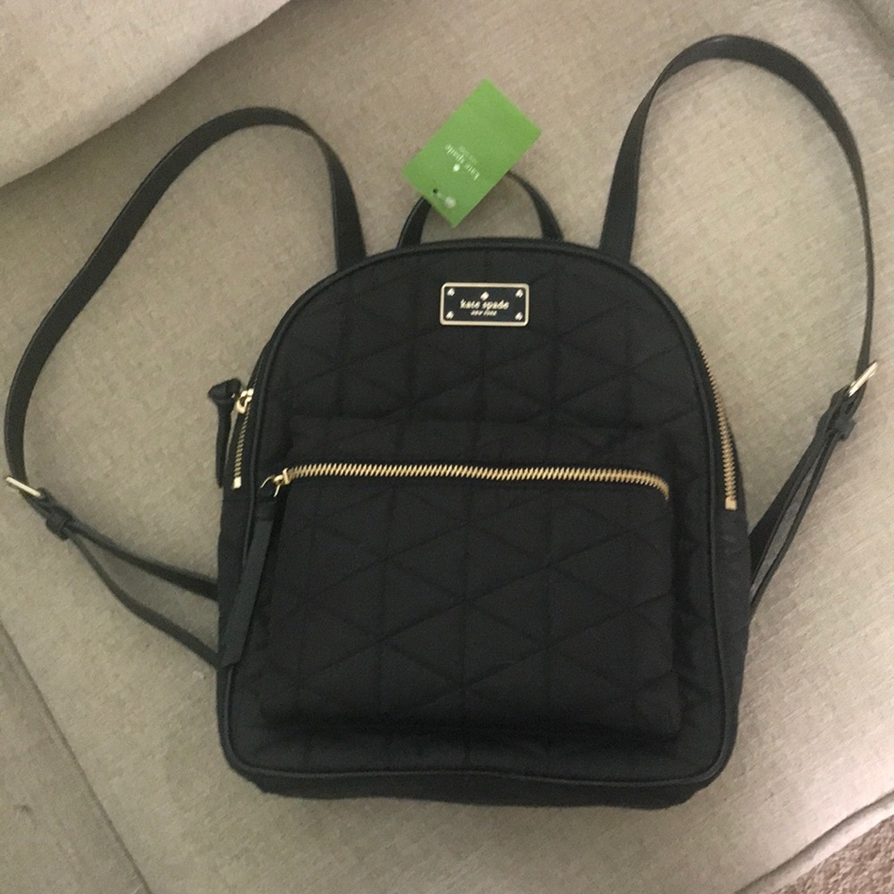 Kate Spade Wilson road quilted backpack black